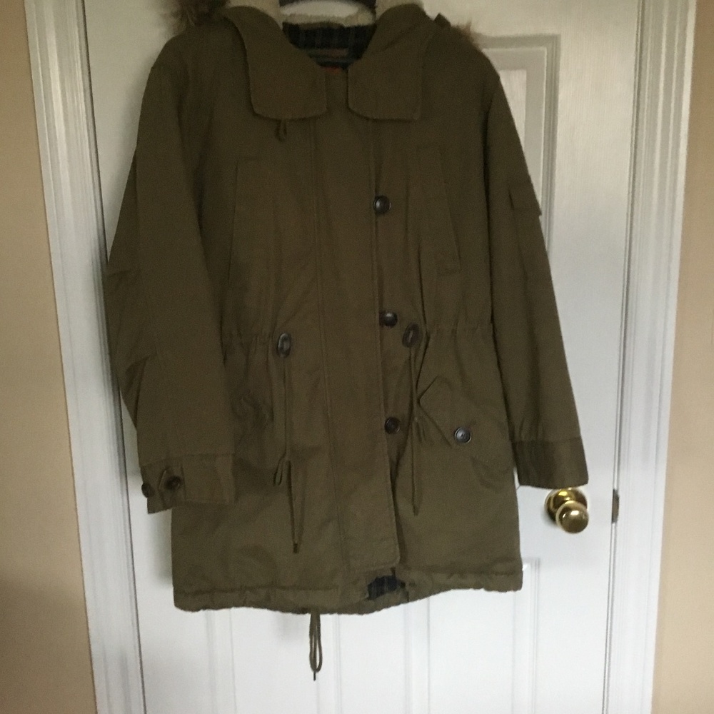 Nearly New Army Green Hooded Parka
